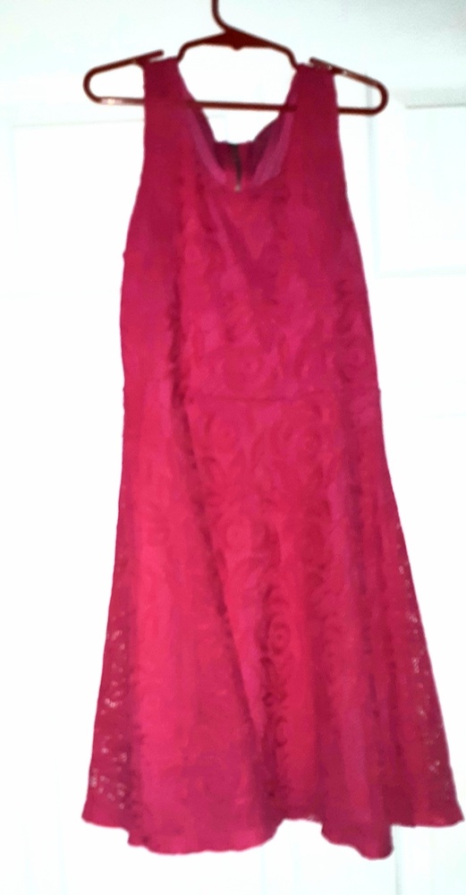 Hot pink lace rose dress